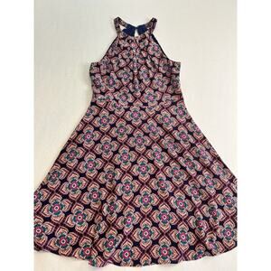 Express Women's Navy Size 2 Halter‎ Floral Print Mini Dress RN55285 EUC